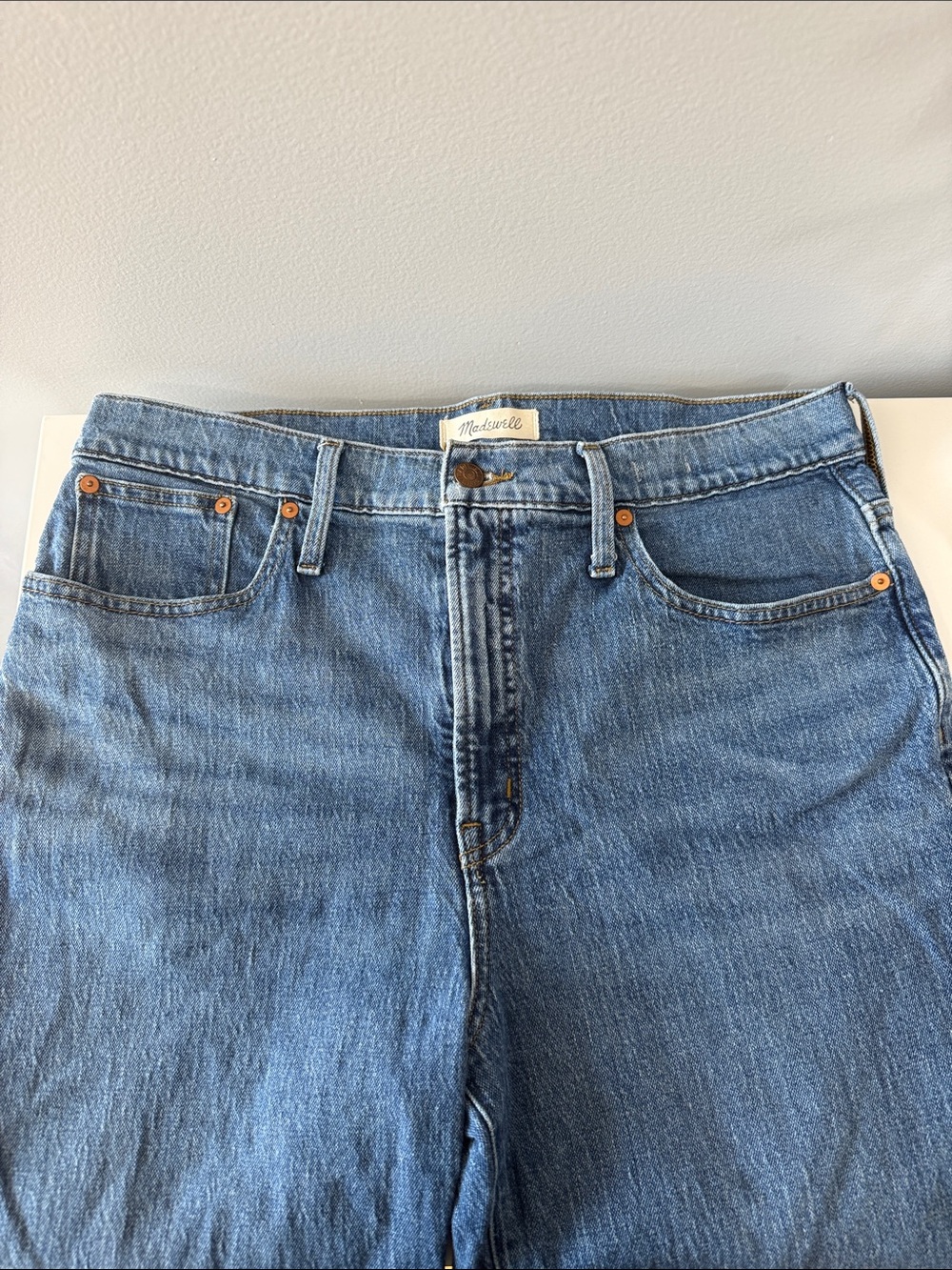 Madewell Medium Wash Blue Straight-Leg Jeans
